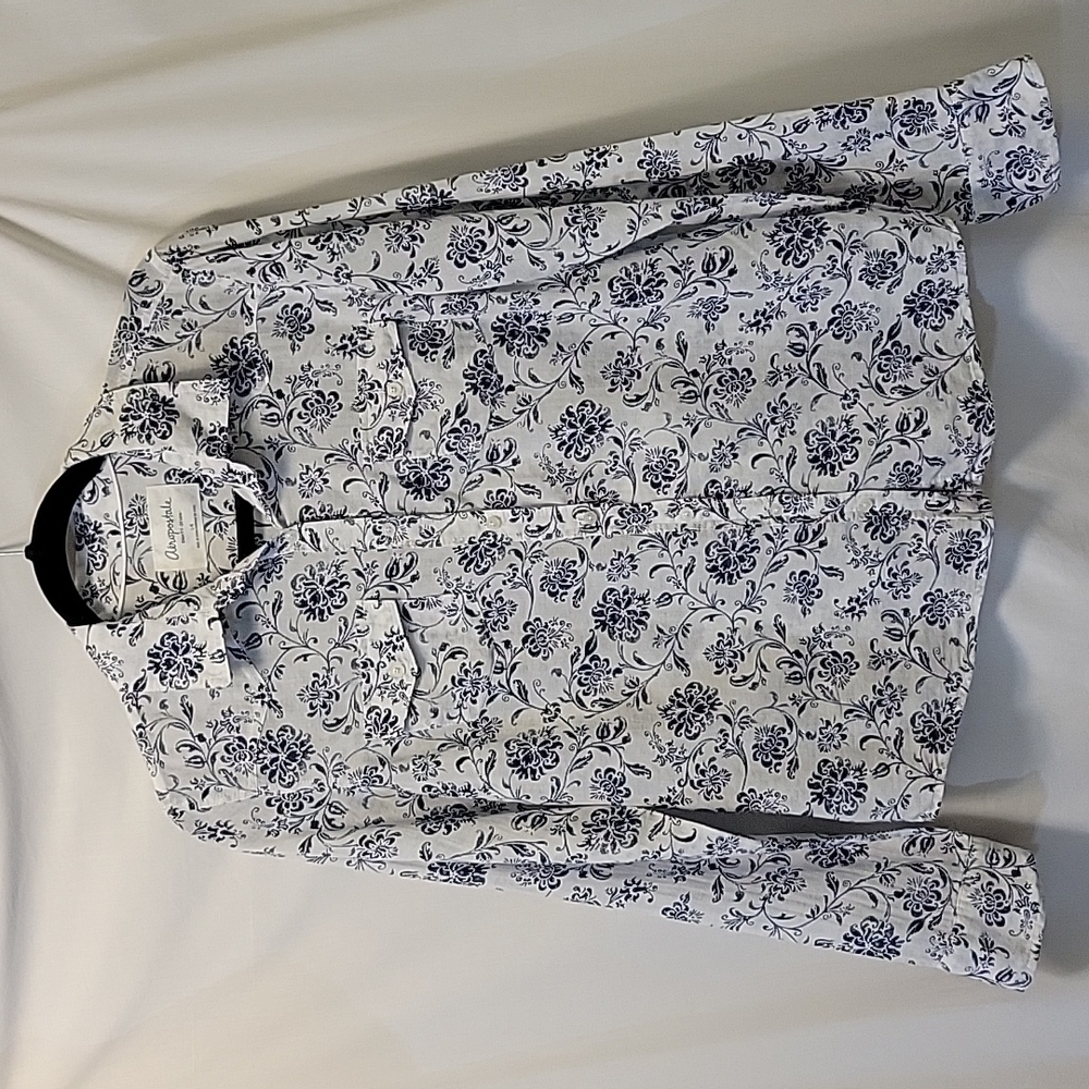 Aeropostale Western Floral Button Front Top